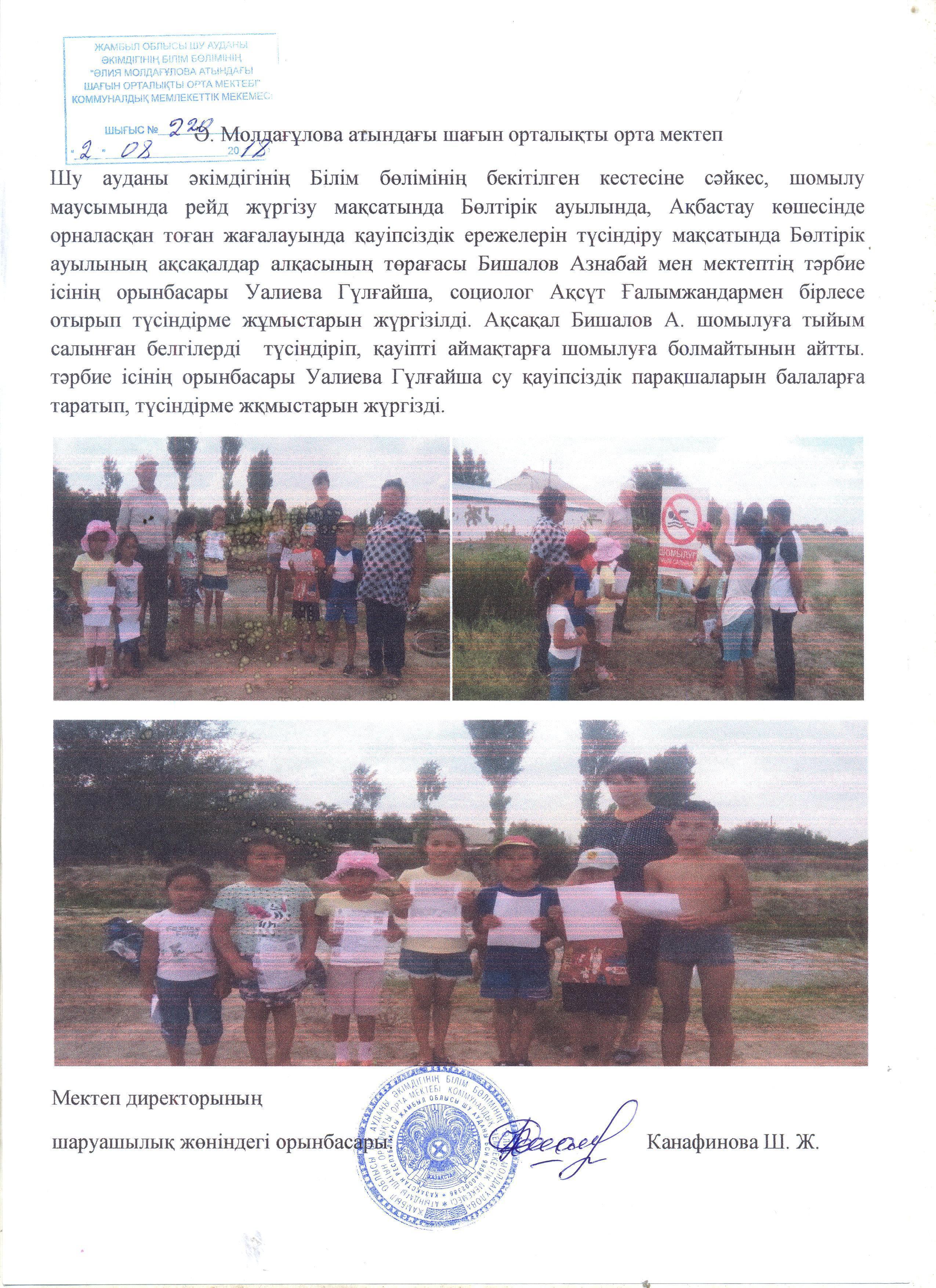 Су қауіпсіздігі мәліметтер