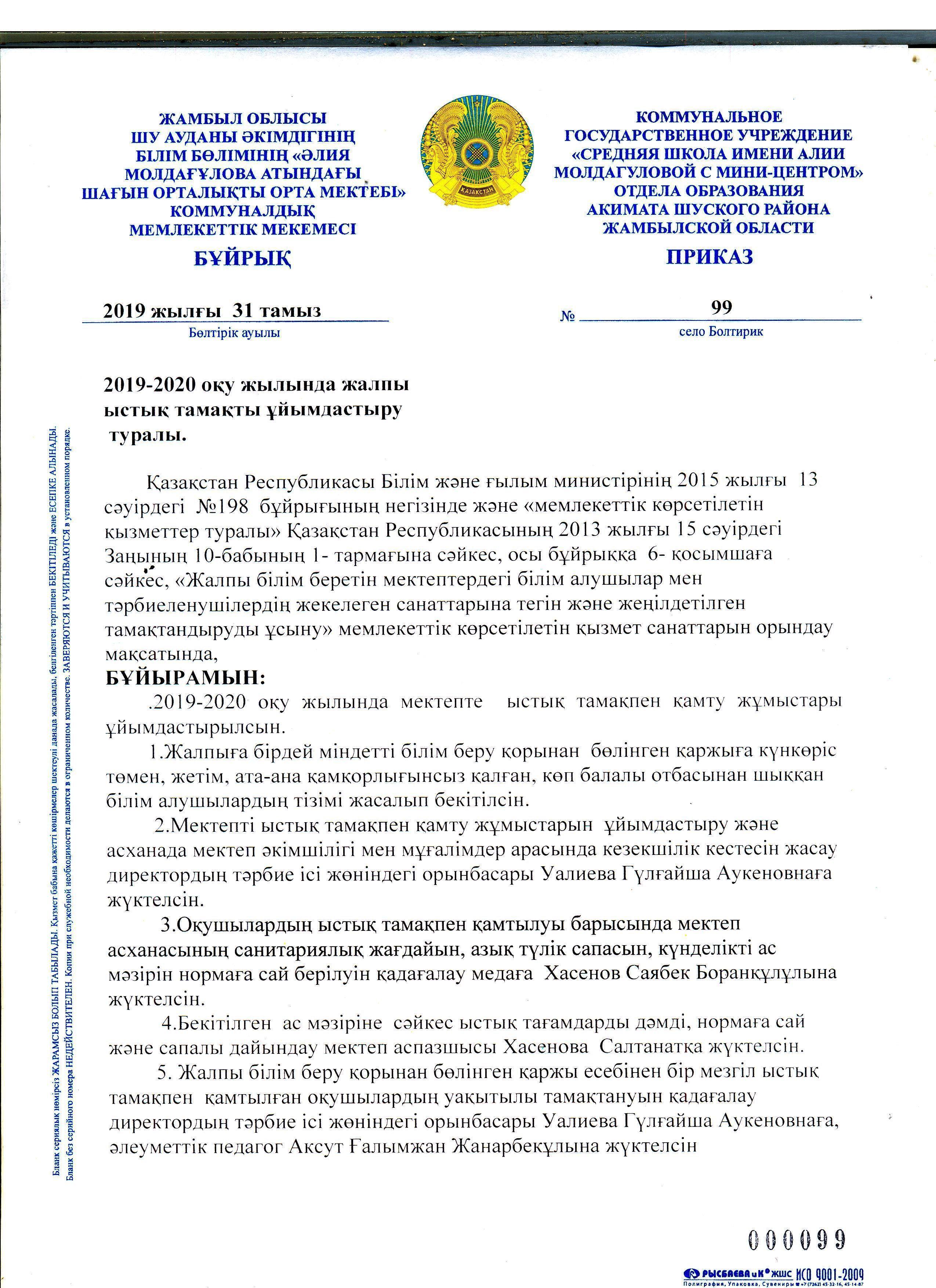 Ыстық тамаққа байланысты бұйрықтар