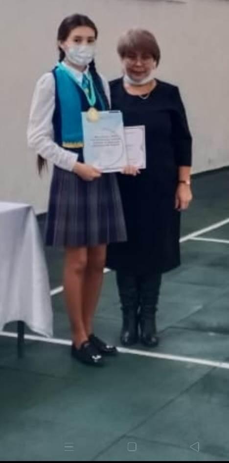 "Жас ғалым-2020 "  республикалық ғылыми жоба байқауы жеңімпазы